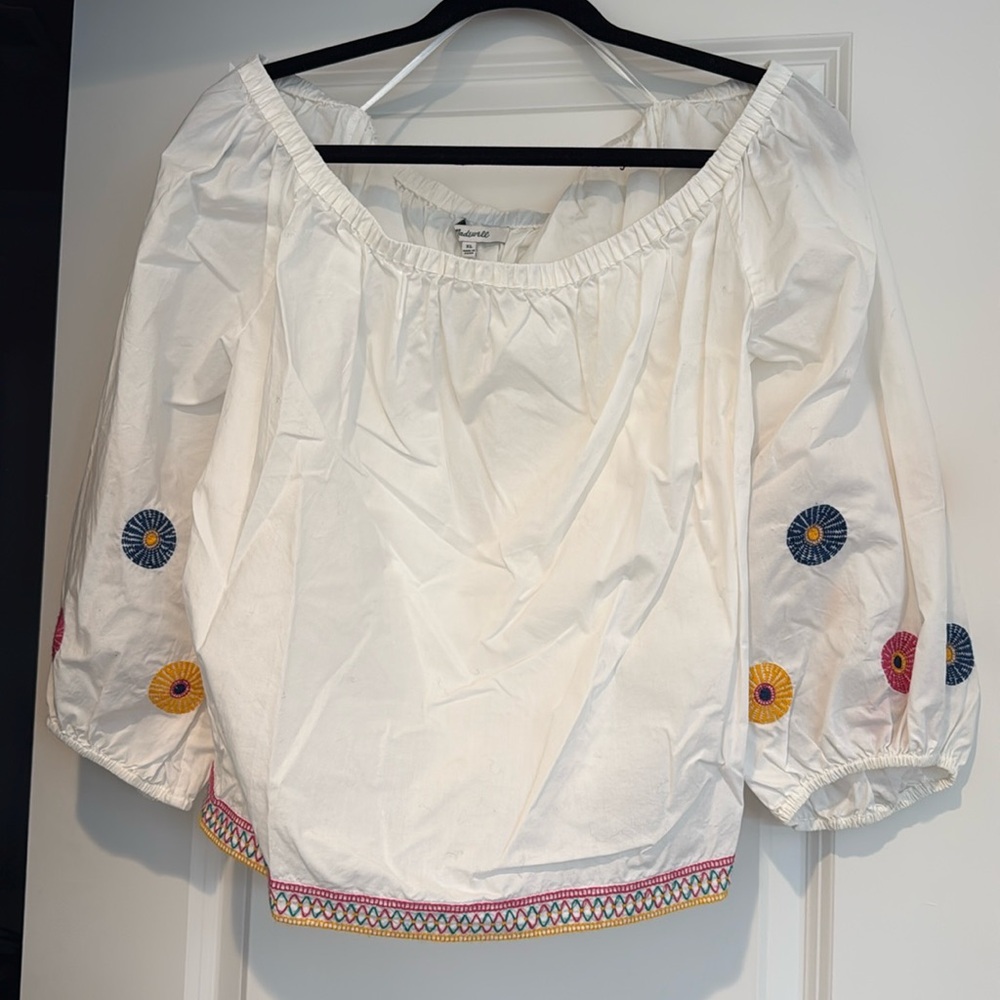 Madewell off the shoulder blouse
